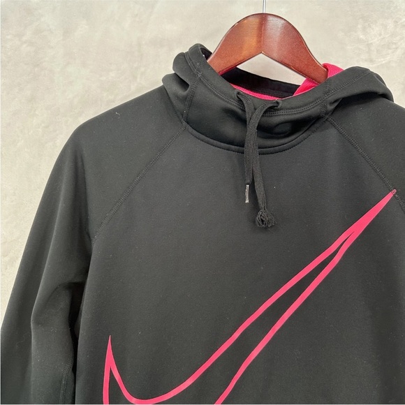 Nike Black Hoodie with Vibrant Pink Logo - Picture 3 of 10